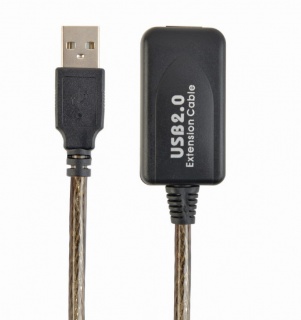 Cablu prelungitor USB 2.0 T-M 10m activ, Gembird UAE-01-10M